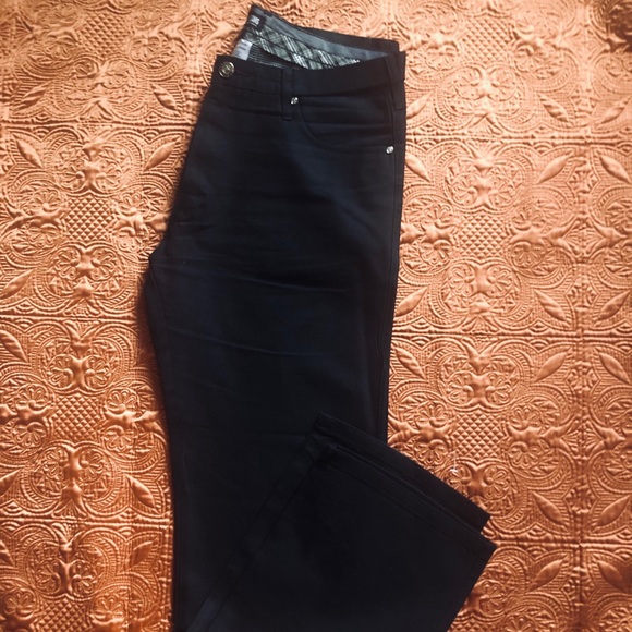 Stacy Adams Zipper Front Black Jeans - Picture 2 of 3